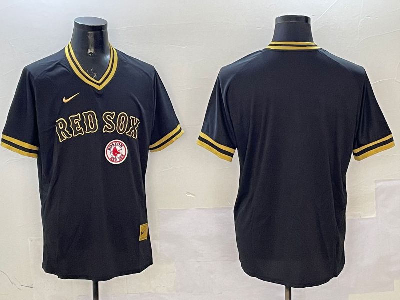 Men Boston Red Sox Blank Black Gold Game 2025 Nike MLB Jersey style 3->boston red sox->MLB Jersey